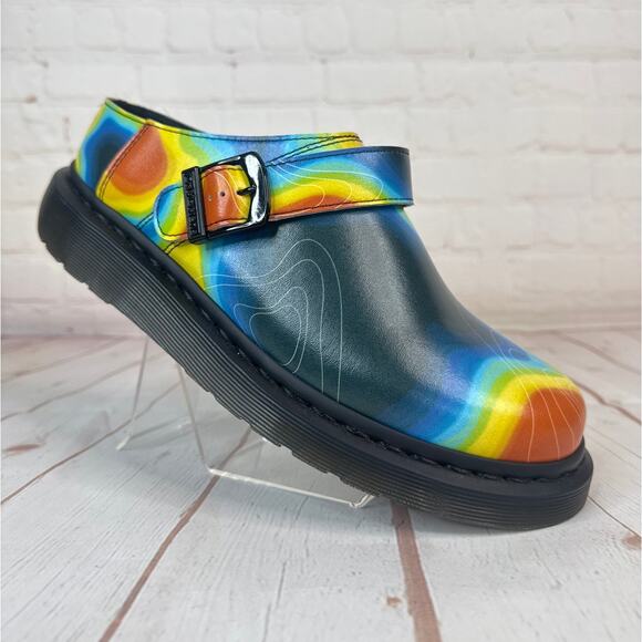 Dr. Martens Isham Genix Nappa Reclaimed Thermal Map Slingback Mule M Sz 8/W Sz 9 - Picture 1 of 10